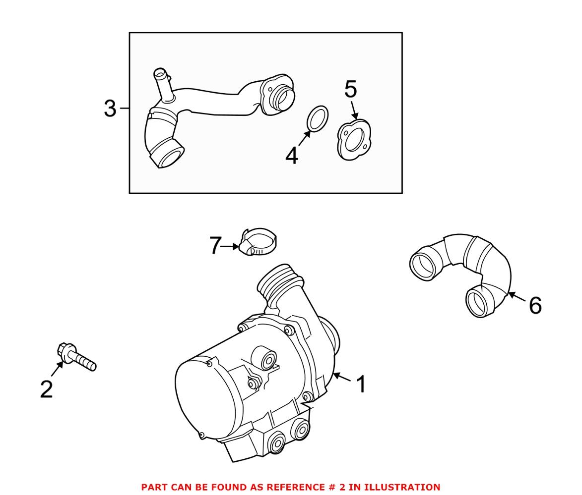 BMW Engine Water Pump Bolt Set (Aluminum) 11510392553